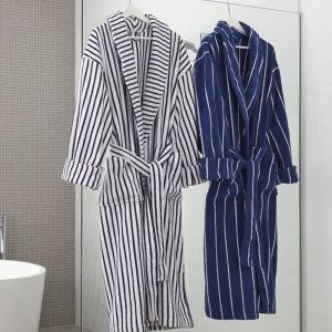 Yarn Dyed Stripe Bathrobe