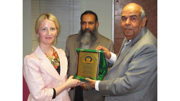 Kara Babrowski, Economic Officer, US. Consulate, Karachi visited TMA Head office on 31-1-2013