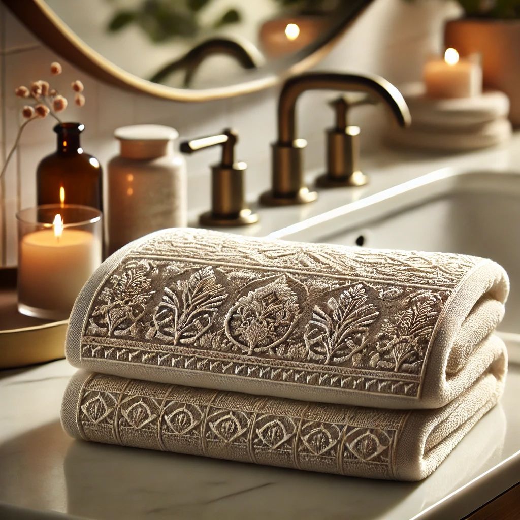 Embroidered Fingertip Towel